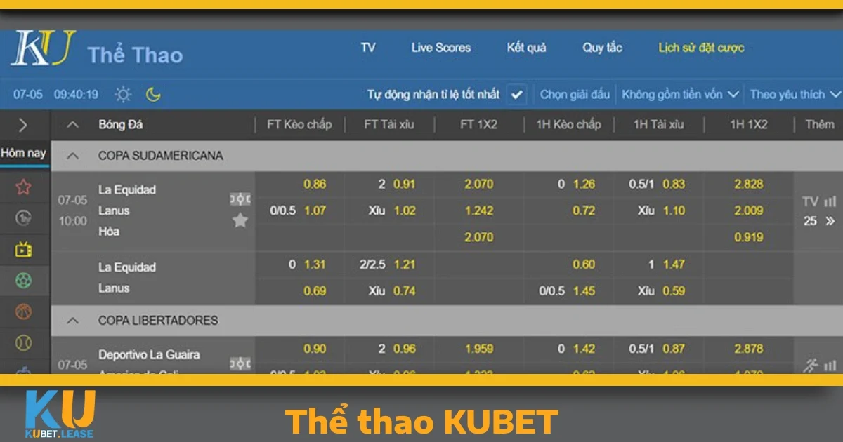 Hướng dẫn tham gia cá cược thể thao KUBET